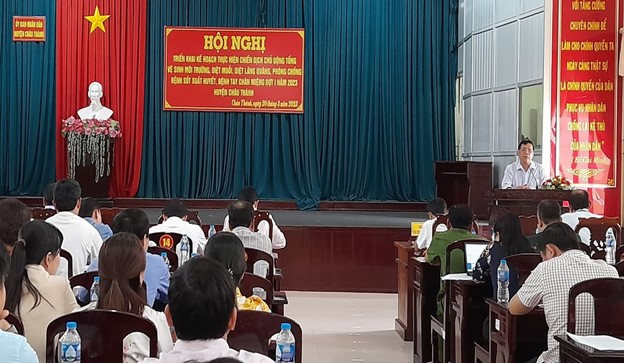 Hội nghị Triển khai Kế hoạch thực hiện Chiến dịch chủ động tổng vệ sinh môi trường, diệt muỗi, diệt lăng quăng, phòng chống bệnh Sốt xuất huyết, bệnh tay chân miệng đợt I năm 2023